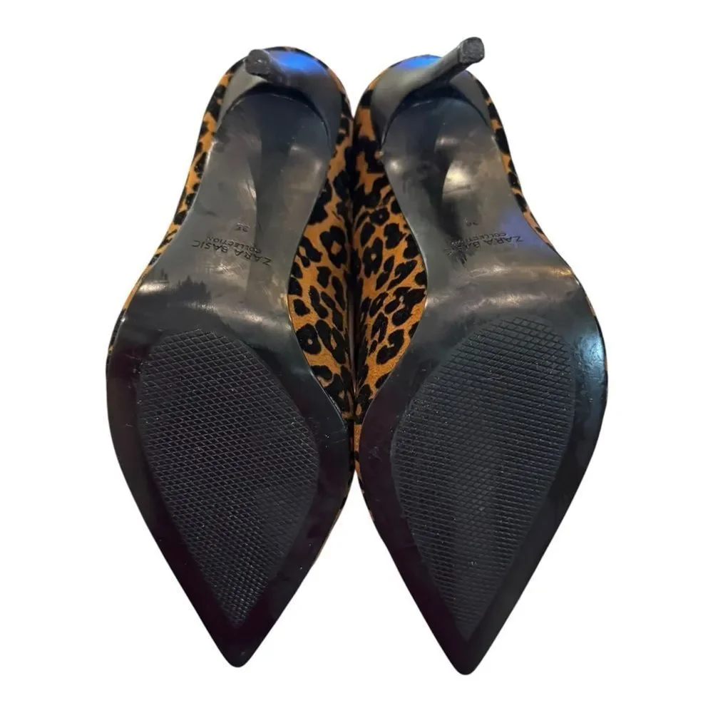 Zara Women’s Leopard Print Stiletto Heels Pumps 36